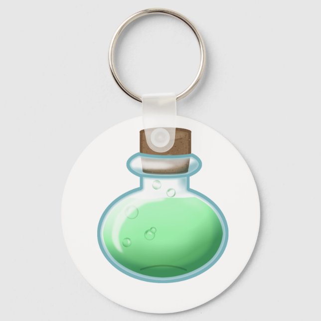 Green Alchemy Bottle Keychain (Front)
