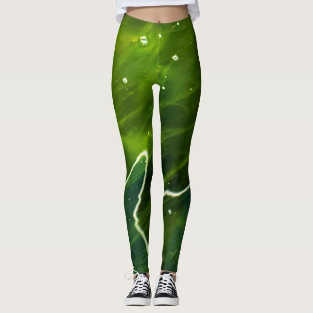 Green Algae and Water lem Leggings (Front)