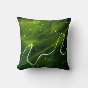 Green Algae and Water tpcn Throw Pillow