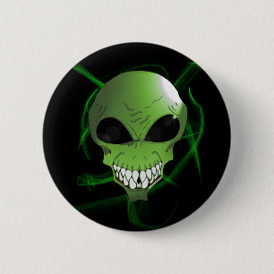 Green alien button