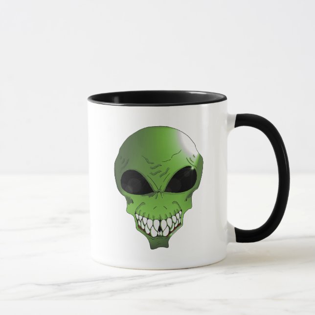 Green alien coffee mug (Right)