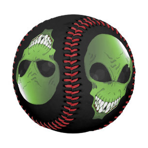 Green Alien Custom Baseball