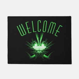 Green Alien Dragon w Glowing Eyes Doormat