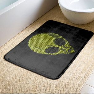 Green Alien Head Bath Mat
