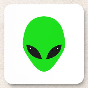 Green Alien Head Coaster