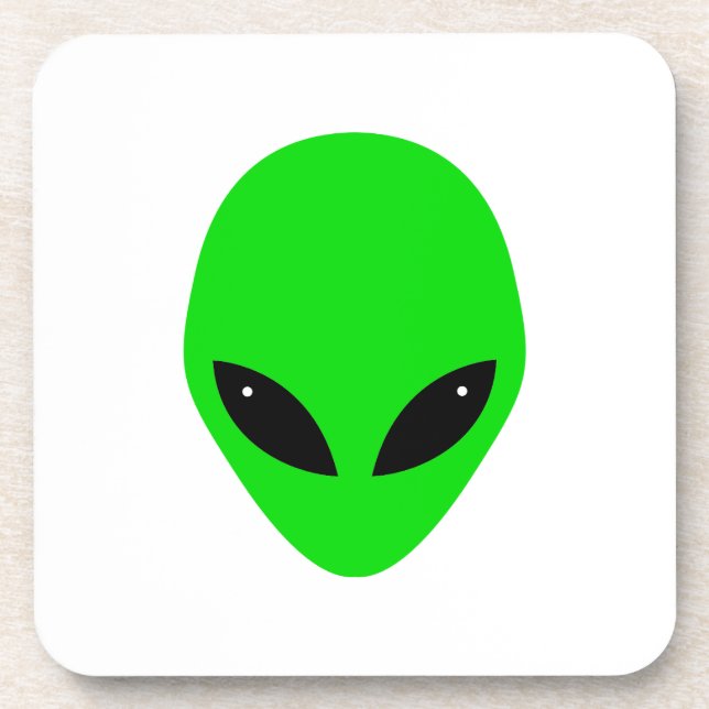 Green Alien Head Coaster (Front)