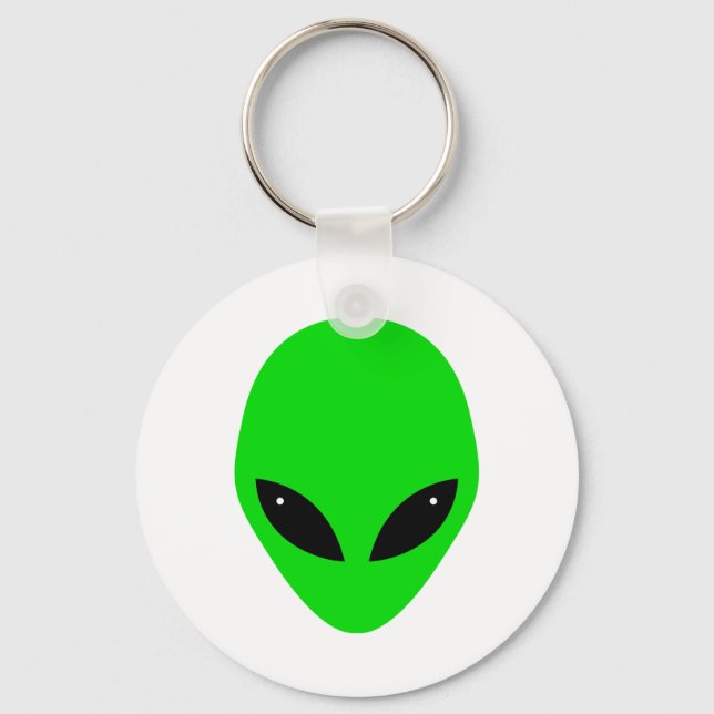 Green Alien Head Keychain (Front)