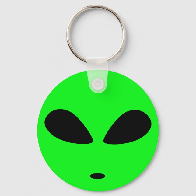 GREEN ALIEN HEAD KEYCHAIN (Front)