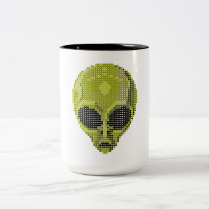 Green Alien Head Mugs