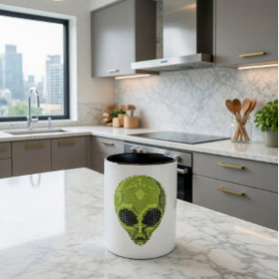 Green Alien Head Mugs