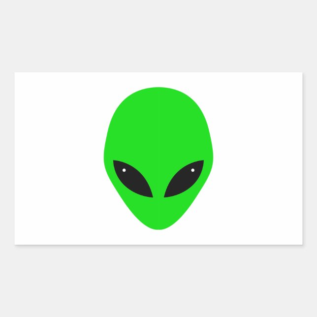 Green Alien Head Sticker (Front)