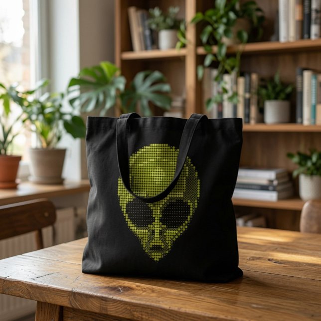 Green Alien Head Tote Bag (Creator Uploaded)