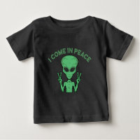 Green Alien I Come In Peace Extraterrestrial UFO