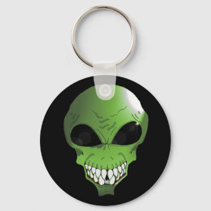 Green alien key-chain keychain