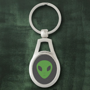 Green Alien Metal keychain