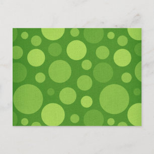 Green Alien Polka Bubble Dots Postcard
