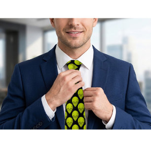 Green Alien Sci-Fi Pattern Necktie