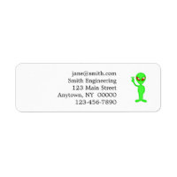Green alien silhouette