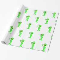 Green alien silhouette
