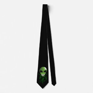 Green alien Tie