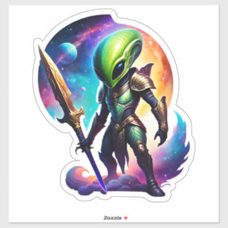 Green Alien With A Sword