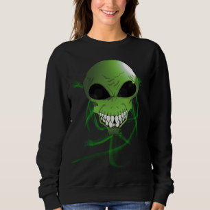 Green alien Women's Basic Sweatshirt