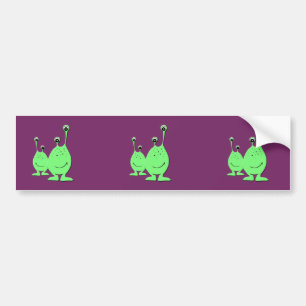Green Aliens, UFO, Little Green Men Bumper Sticker
