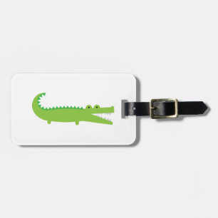 Green Alligator Luggage Tag
