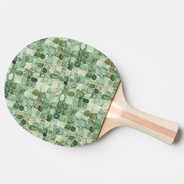 Green Alligator Print     Ping Pong Paddle (Side)