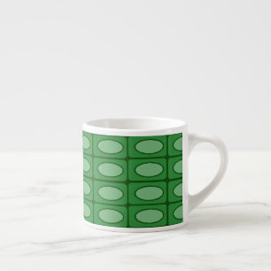 Green alligator skin pattern espresso cup