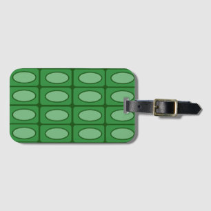 Green alligator skin pattern luggage tag