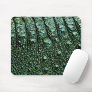Green Alligator Skin Texture Mouse Pad