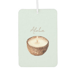 Green Aloha Coconut Candle Air Freshener
