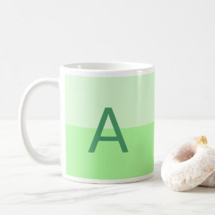 Green Alphabet Monogram Coffee Mug
