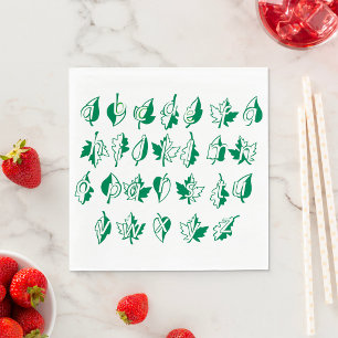 Green Alphabet Paper Napkins