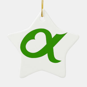 Green Alpheart Ceramic Ornament
