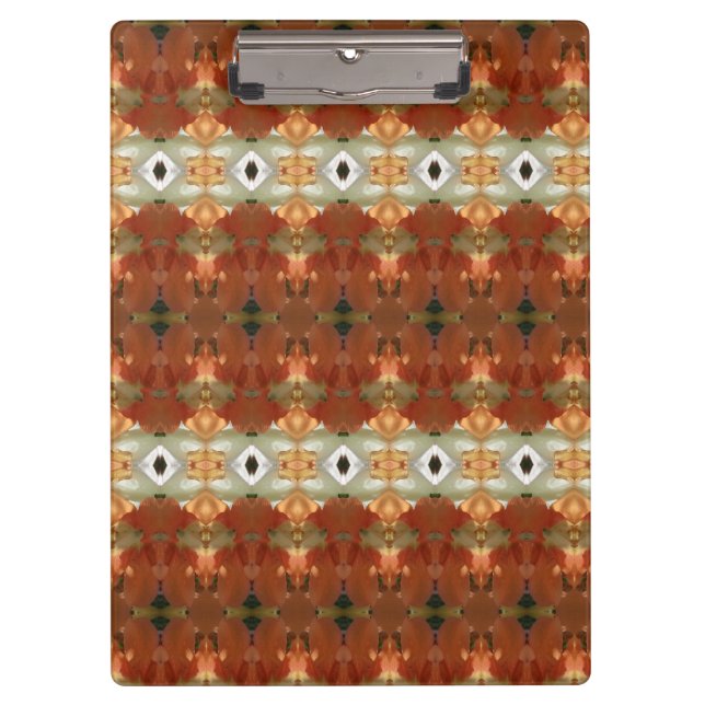 Green & Amber Ikat 11 Clipboard (Front)