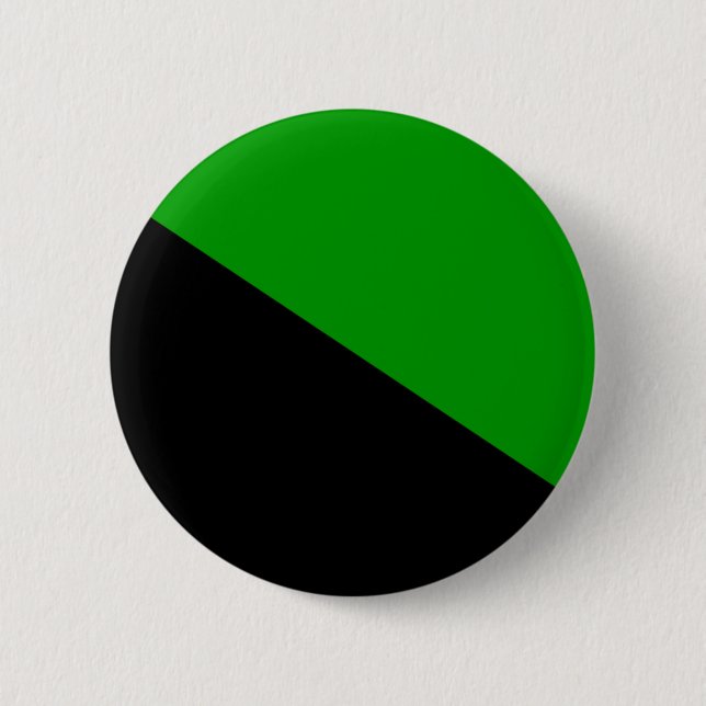 Green Anarchist flag button (Front)
