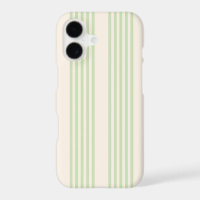 Green and beige five stripes iPhone 14 plus case