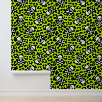 Green and Black 80s Punk Rock Leopard Print