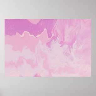 GREEN AND BLACK ABSTRACT PAINTING POSTER