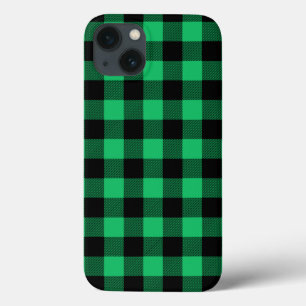 Green and Black Buffalo Check Gingham Holiday  Cas iPhone 13 Case