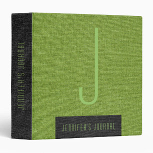 Green And Black Burlap Linen Texture Binder