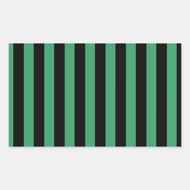 Green and black candy stripes sticker (Front)