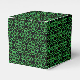 Green and Black Celtic Shield Knot Favor Box