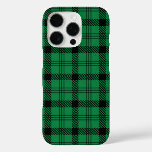 Green and Black Cozy Plaids iPhone 16 Pro Case