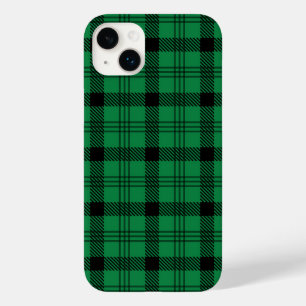 Green and Black Cozy Plaids Case-Mate iPhone 14 Plus Case