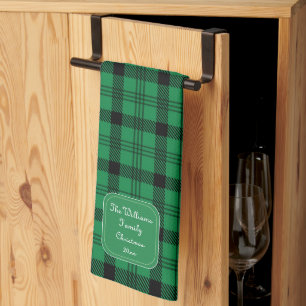 Green and Black - Cozy Plaids Kitchen Towel