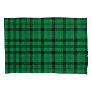 Green and Black Cozy Plaids Pillowcase