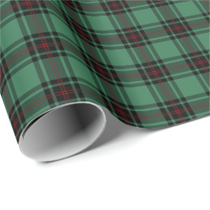 Green and Black Fife District Ancient Tartan Wrapping Paper